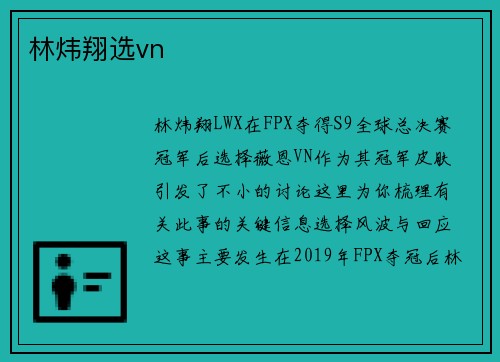 林炜翔选vn